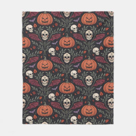 Cobertor De Velo Halloween Vibes Pattern
