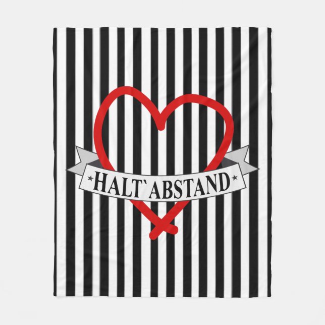 Cobertor De Velo HALT ABSTAND mit Herz (Frente)