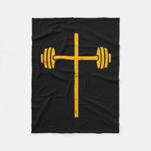 Cobertor De Velo Halteres Cruz Halteres Jesus Engraçado Cristão Tre