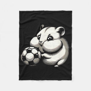 Cobertor De Velo Hamster Gordinho Com Futebol Ll Cartoon Kawaii