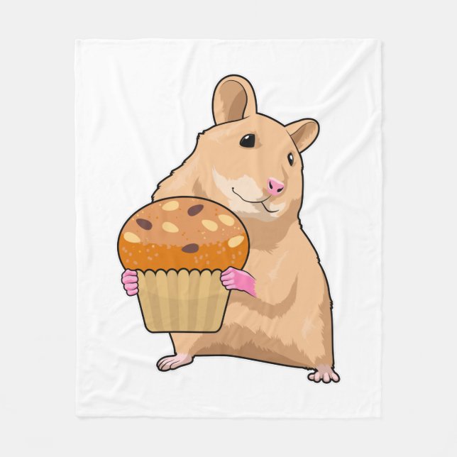 Cobertor De Velo Hamster with Muffin (Frente)