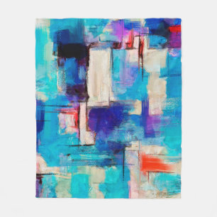 Cobertor De Velo Hand drawn bright painting, background in impressi