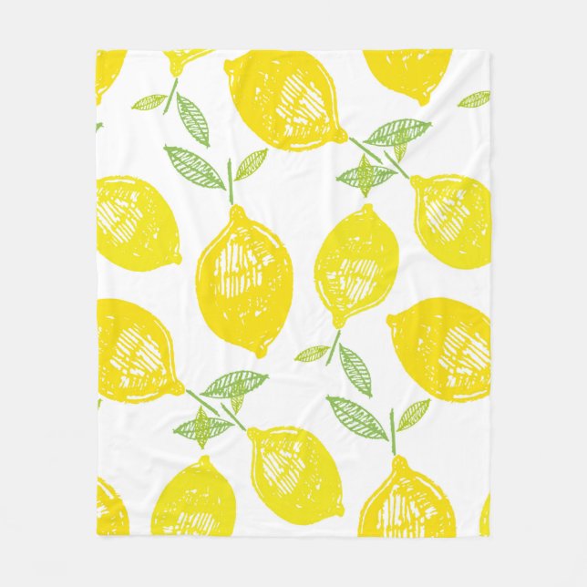 Cobertor De Velo Hand drawn doodle tropical fruit pattern backgroun (Frente)