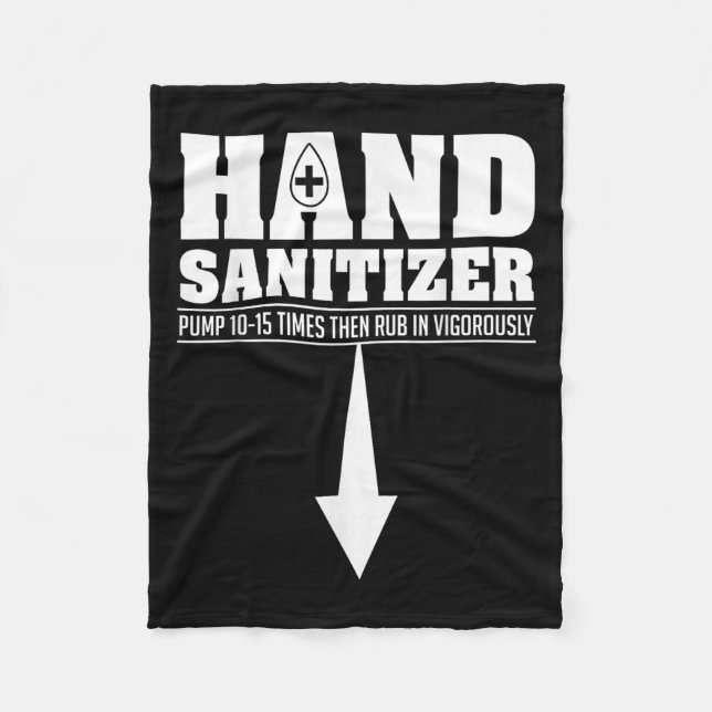 Cobertor De Velo Hand Sanitizer Funny Sarcastic Adult Humor Dirty J (Frente)