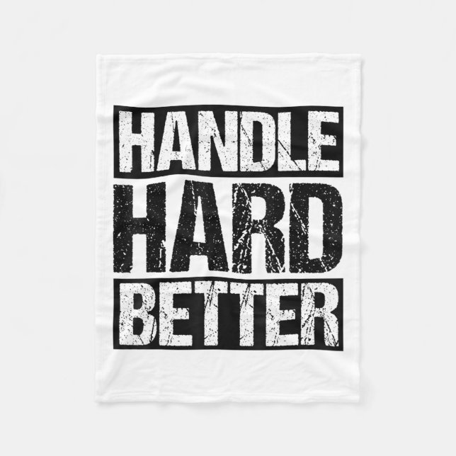 Cobertor De Velo Handle Hard Better Motivational Sitivity Message  (Frente)