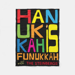 Cobertor De Velo Hanukkah é Funukkah Fleece Blanket