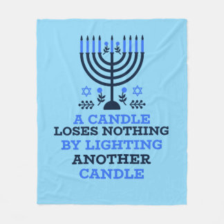 Cobertor De Velo Hanukkah Quote Fleece Blanket