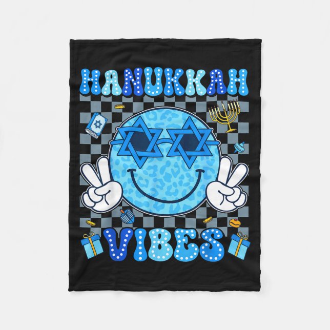 Cobertor De Velo Hanukkah Vibes Chanukah Pajama Happy Hanukkah Men  (Frente)