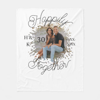 Cobertor De Velo happily TOGETHER COUPLE 30 ANNIVERSARY PHOTO YEAR 