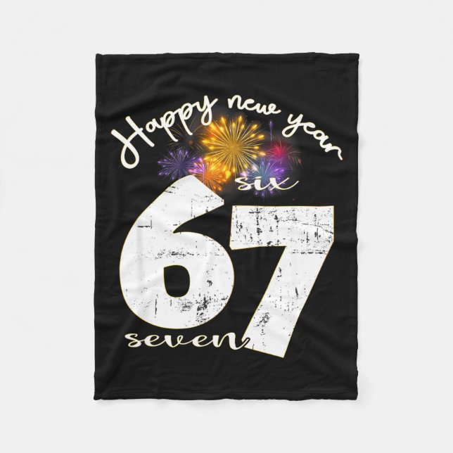 Cobertor De Velo Happy 2026 New Year's Eve Party 67 Six Seven Meme  (Frente)