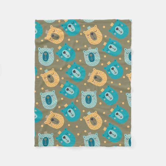 Cobertor De Velo Happy Bear Kings (Frente)