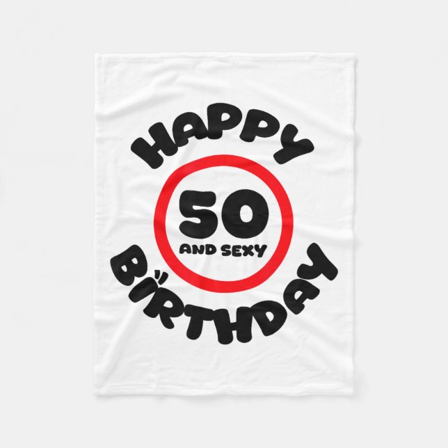 Cobertor De Velo Happy Birthday 50 And Y Funny 50th Birthday Gift  (Frente)