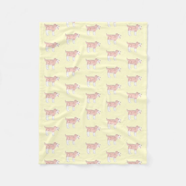 Cobertor De Velo Happy Dog Baby Blanket (Small yellow) (Frente)