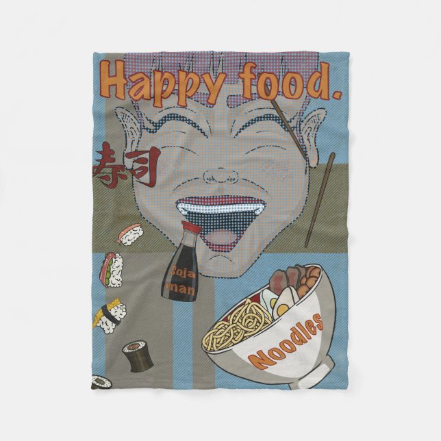 Cobertor De Velo Happy food (Frente)