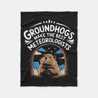 Cobertor De Velo Happy Groundhog Day Woodchuck Animal Groundhog Lov