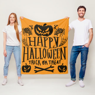 Cobertor De Velo Happy Halloween