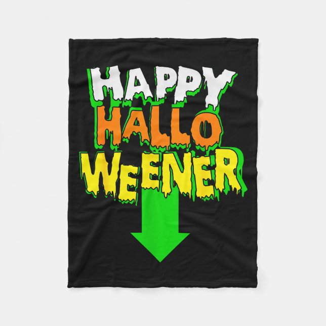 Cobertor De Velo Happy Halloweener _ Funny Halloween  (Frente)