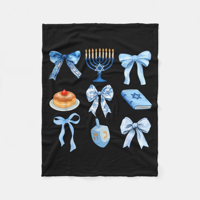 Cobertor De Velo Happy Hanukkah Coquette Bow Chanukah Jewish Women  (Frente)