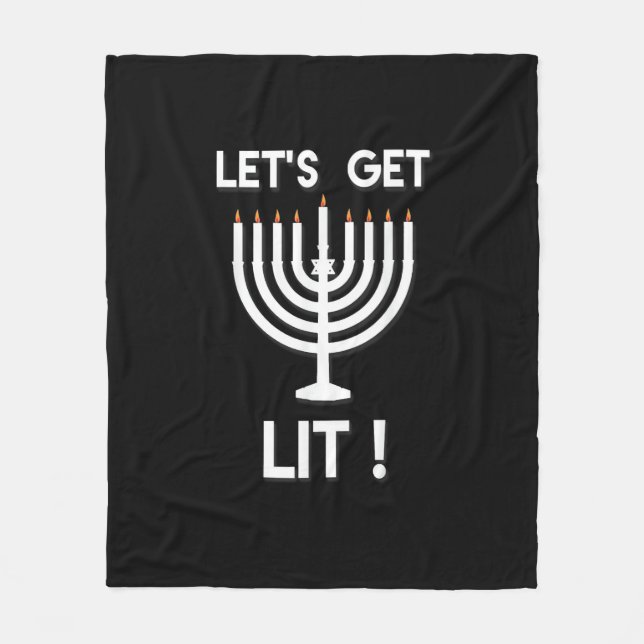 Cobertor De Velo Happy Hanukkah Tis The Season Get (Frente)
