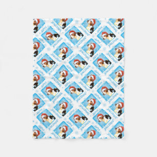 Cobertor De Velo Happy Howlidays Inglês Foxhound Fleece Blanket