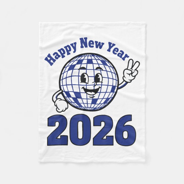 Cobertor De Velo Happy New Year 2026 Celebration Design  (Frente)