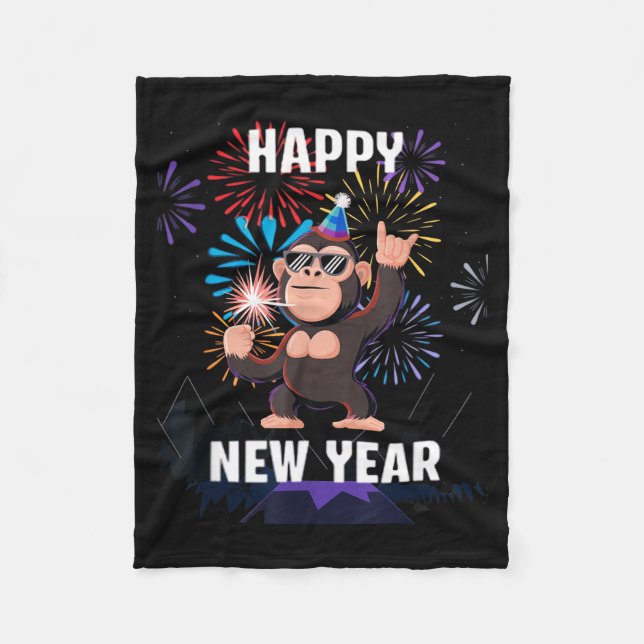 Cobertor De Velo Happy New Year 2026 Funny Kids Bigfoot Lovers Part (Frente)