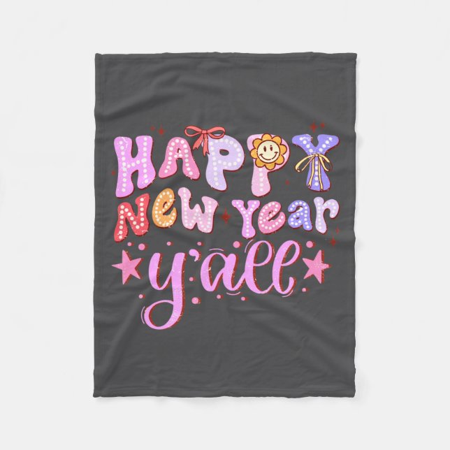 Cobertor De Velo Happy New Year 2026 Party Countdown New Years Y'al (Frente)
