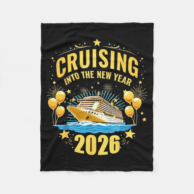 Cobertor De Velo Happy New Year Cruise 2026 Party Trip Cruising Int (Frente)