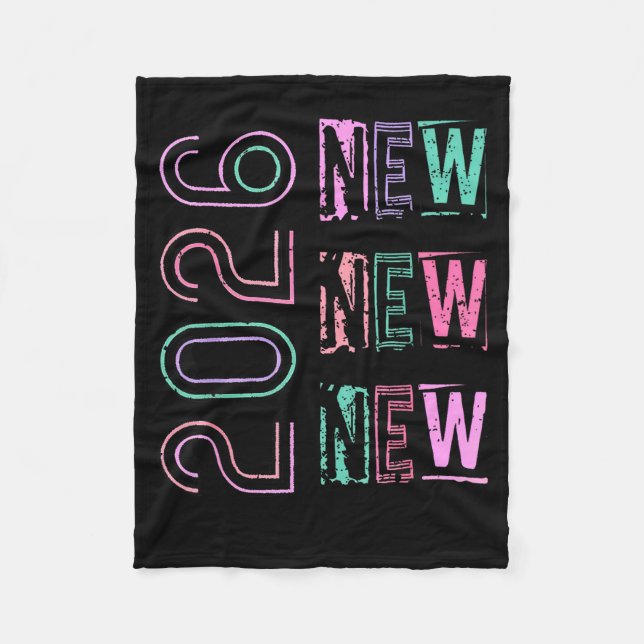 Cobertor De Velo Happy New Year New Grace New Praise 2026 New Year' (Frente)