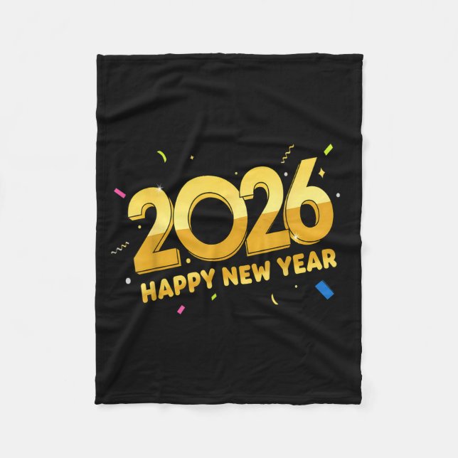 Cobertor De Velo Happy New Year Party 2026 Ballon Family Matching M (Frente)