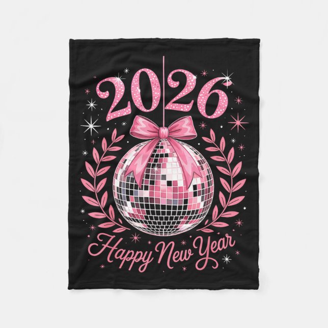 Cobertor De Velo Happy New Year Party 2026 Funny Balloon Family Mat (Frente)