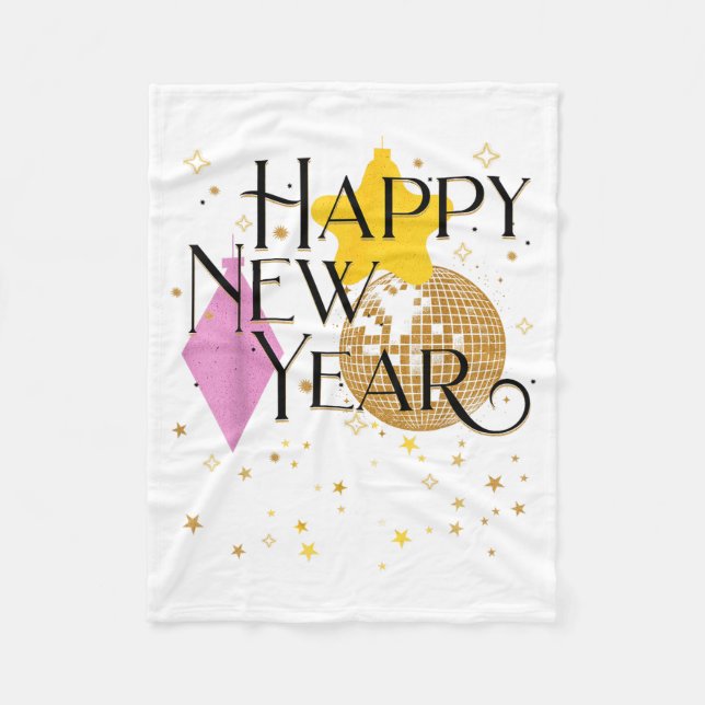 Cobertor De Velo Happy New Years Eve Party Supplies 2026 Matching M (Frente)