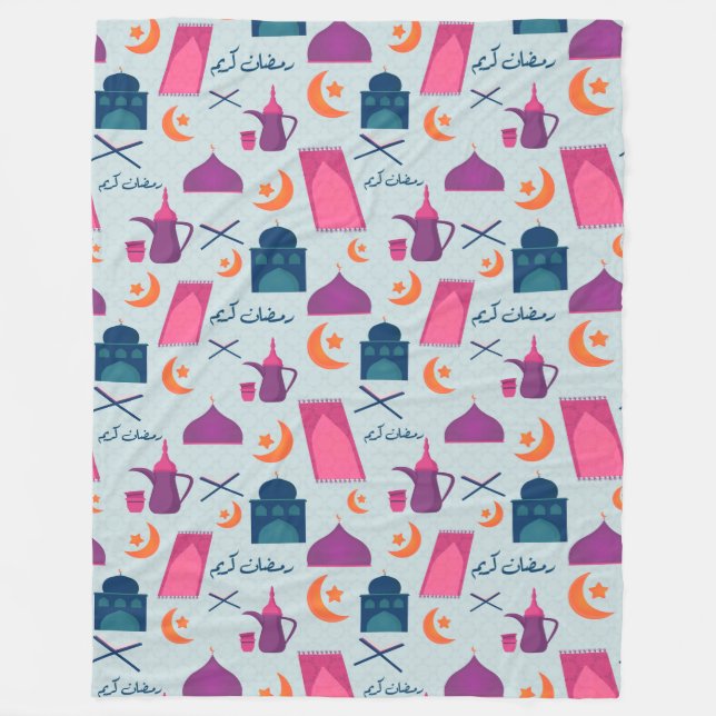 Cobertor De Velo Happy Ramadan Pattern (Frente)