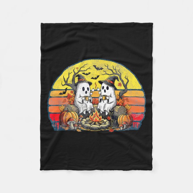 Cobertor De Velo Happy Soky Camng Crew Halloween Campfire  (Frente)