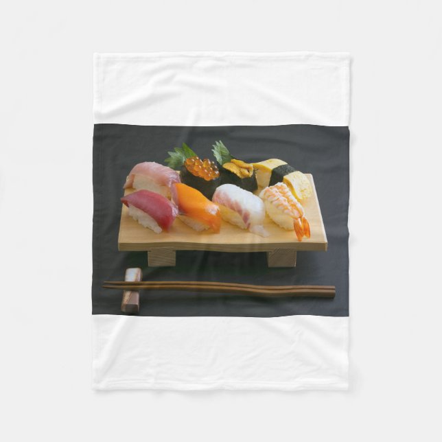 Cobertor De Velo Harmony on Hinoki – Sushi Platter Fleece Blanket (Frente)