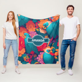 Cobertor De Velo Harpy Floral Colorida Personalizada Padrão