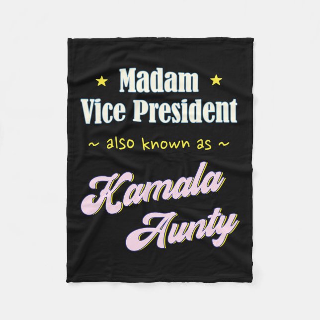 Cobertor De Velo Harris Madame Vice Presidente tia (Frente)