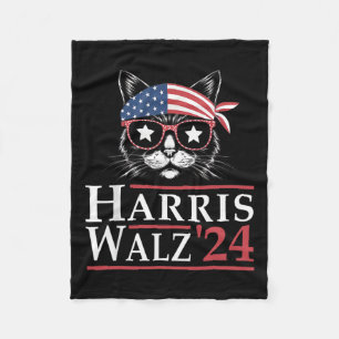 Cobertor De Velo Harris W 2024 Engraçado Eleição Gato Kamala Harris