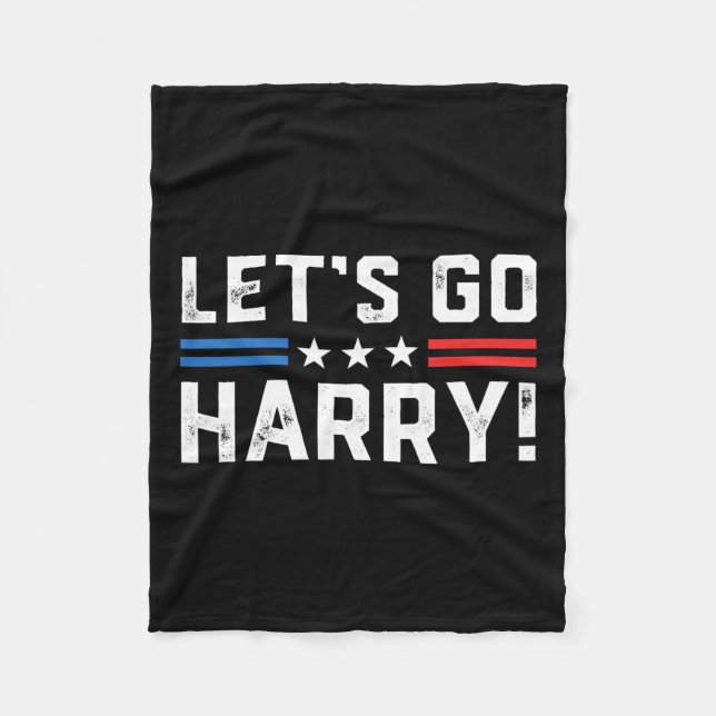 Cobertor De Velo Harris W 2024 Vamos Vai Harry Funny Harry B Políti (Frente)