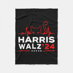 Cobertor De Velo Harris Waltz 2024 Eleição Harris Tim Waltz Heartb