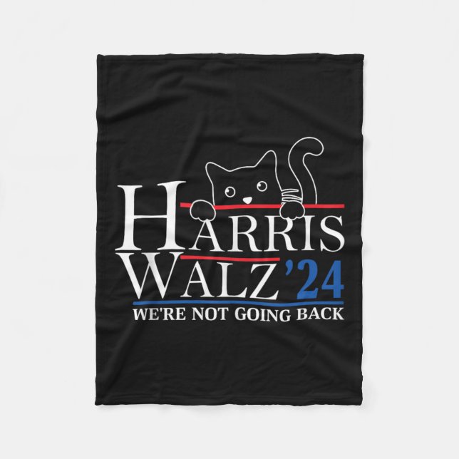 Cobertor De Velo Harris Waltz 2024 Não vamos voltar a Gato engraçad (Frente)