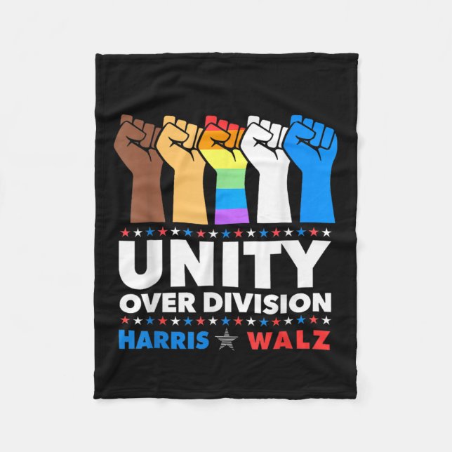 Cobertor De Velo Harris Waltz 2024 Unity Over Division Kamala Harri (Frente)