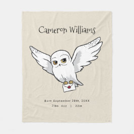 Cobertor De Velo Harry Potter | Hedwig Personalizada