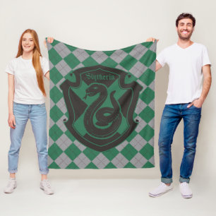 Cobertor De Velo Harry Potter   Slytherin House Pride Crest