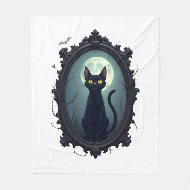 Cobertor De Velo Haunted Cat Mirror (Frente)