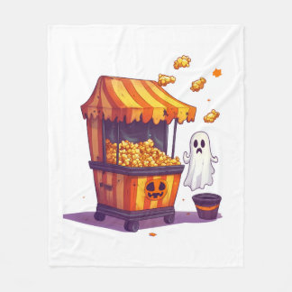Cobertor De Velo Haunted Popcorn Stand