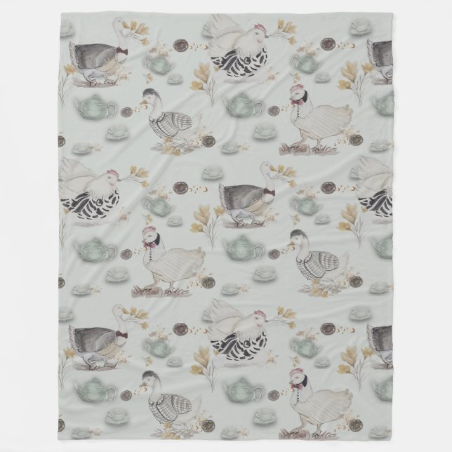 Cobertor De Velo Haute Couture Ducks & Chicken Baby (Frente)