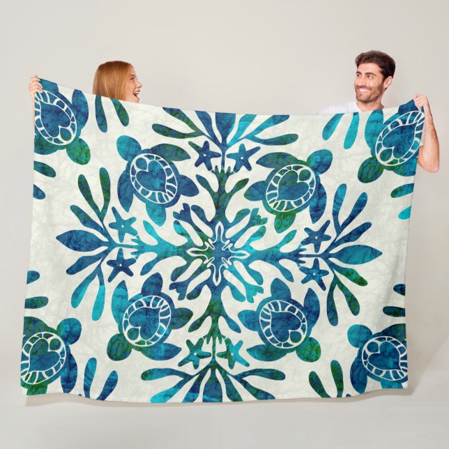 Cobertor De Velo Havaiana Quilt Honu (tartaruga marinha) (In Situ)