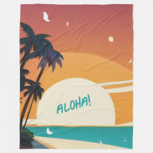 Cobertor De Velo Havaiano/Aloha/Tropical/praia