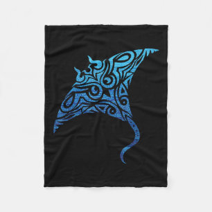 Cobertor De Velo Havaiano Manta Ray Tribal Polynésia Tatuagem Pacif